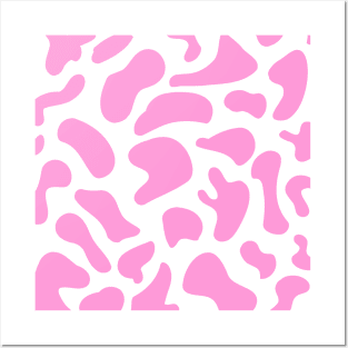 Pink Cow Pattern Posters and Art